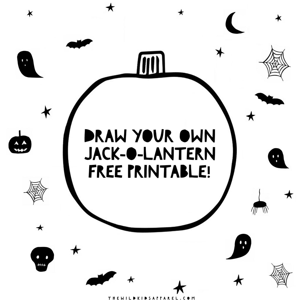 Draw Your Own Jack-O-Lantern Free Printable for Kids!
