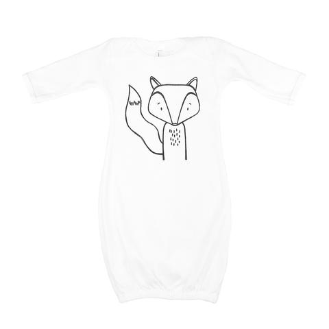 Finn the Fox Long Sleeve Baby Gown