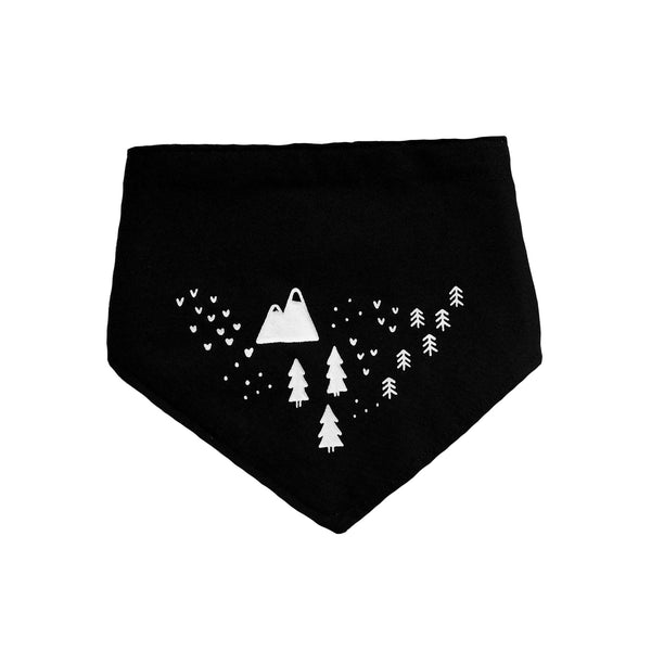 Modern Black and White Baby Bib Bandana - Hand Printed Bibdana by The Wild