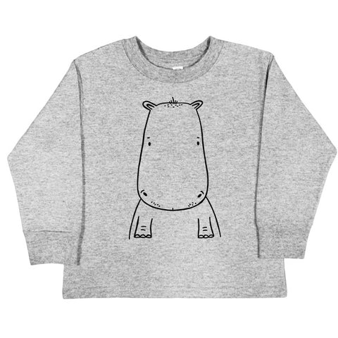 Holden the Hippo Long Sleeve Kids T-Shirt by The Wild - thewildkidsapparel.com
