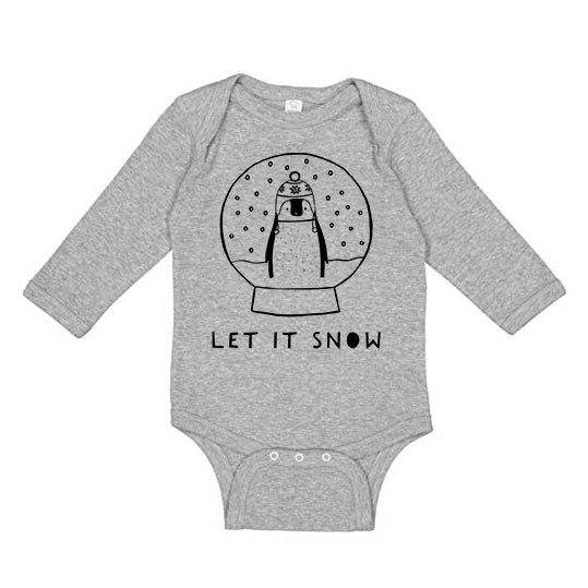 Let It Snow Long Sleeve Baby Onesie by The Wild - thewildkidsapparel.com