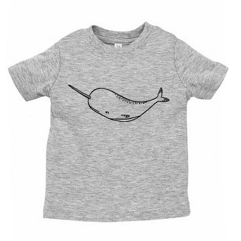 Neptune the Narwhal Kids T-Shirt by The Wild - thewildkidsapparel.com