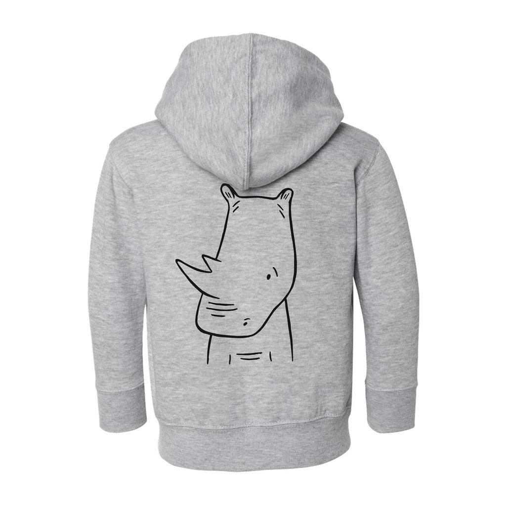 River the Rhinoceros Zip Up Hooded Sweater