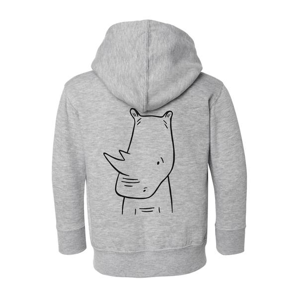 River the Rhinoceros Zip Up Hooded Sweater