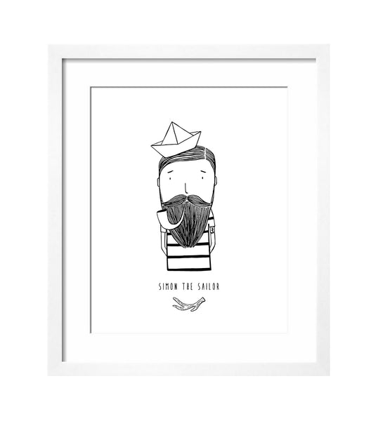 Modern Art Print for Baby Nursery or Kids Room by The Wild