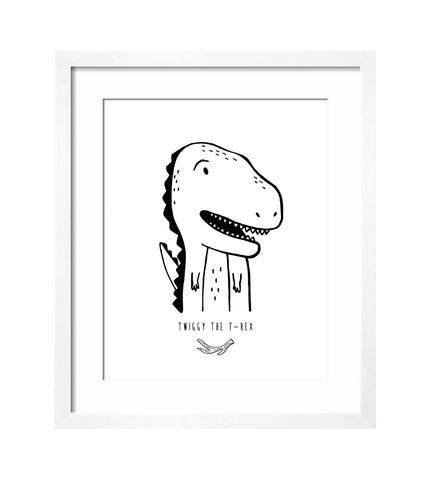 Twiggy the T-Rex Art Print by The Wild - thewildkidsapparel.com